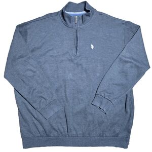 EUC U.S. Polo Assn. Gray 1/4 Zip Sweater 3XLT